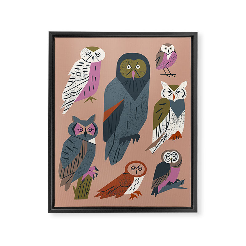 Owl Friends Framed Canvas Print Gallery Image 6