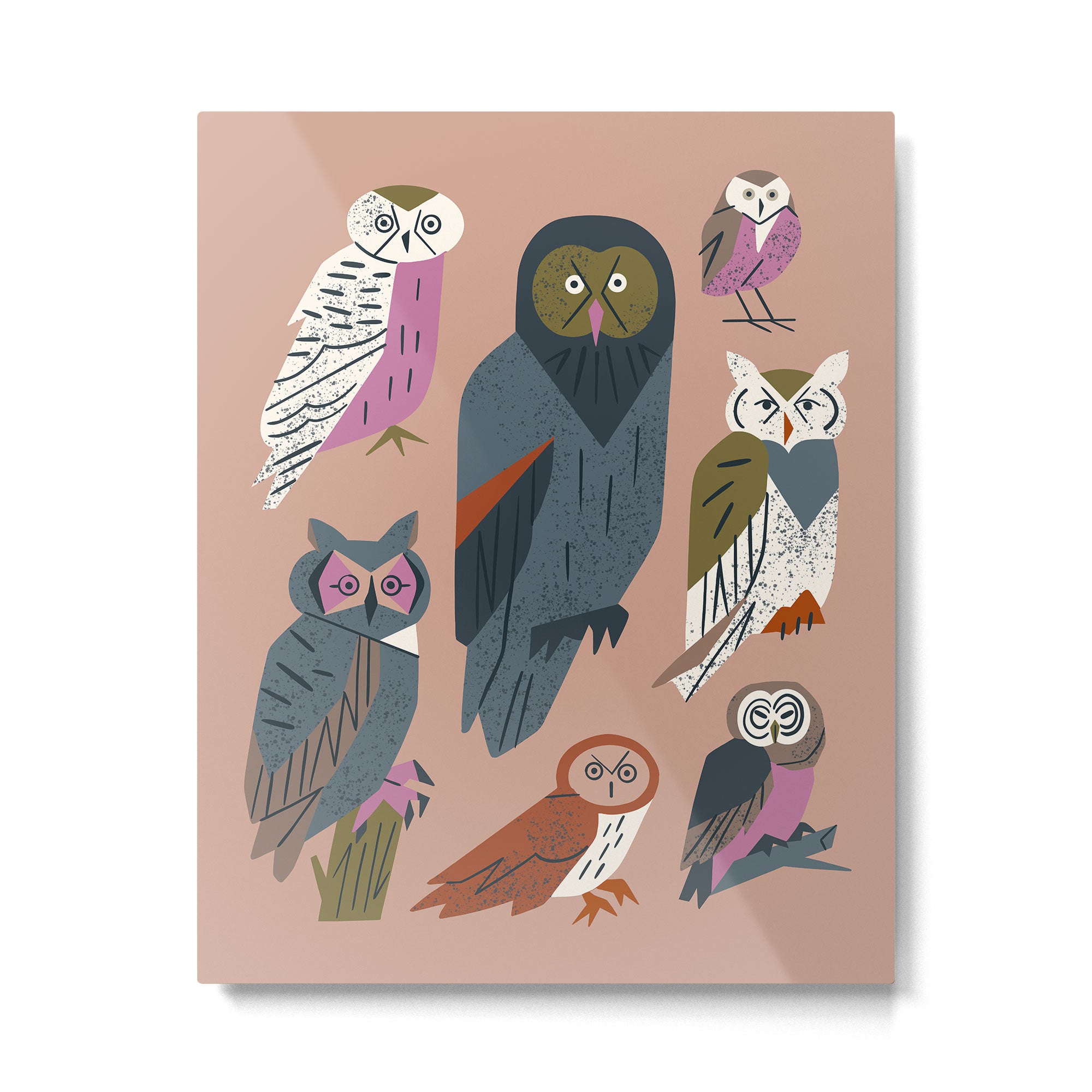 Owl Friends Metal Print Gallery Image 4