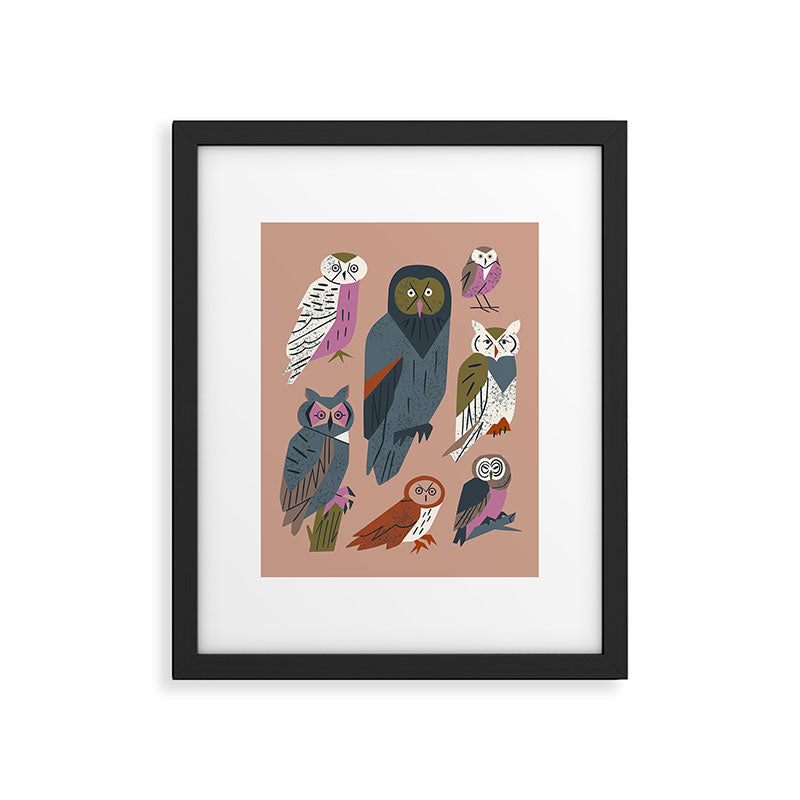 Owl Friends Framed Art Print Gallery Image 5