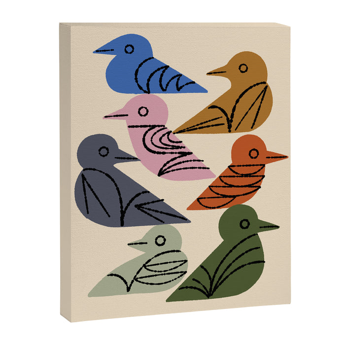 Painted Birds Canvas Print Gallery Image 1