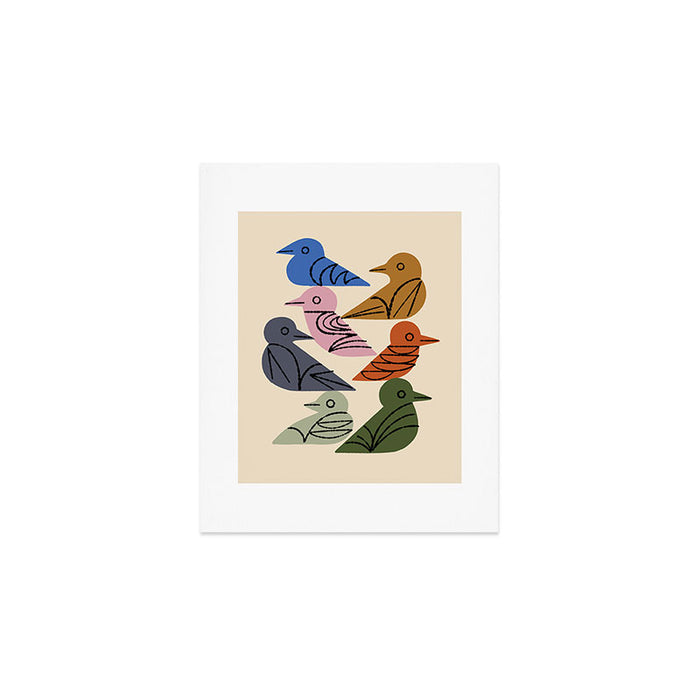 Painted Birds Art Print Gallery Image 1