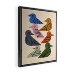 Painted Birds Framed Canvas Print Gallery Image 2