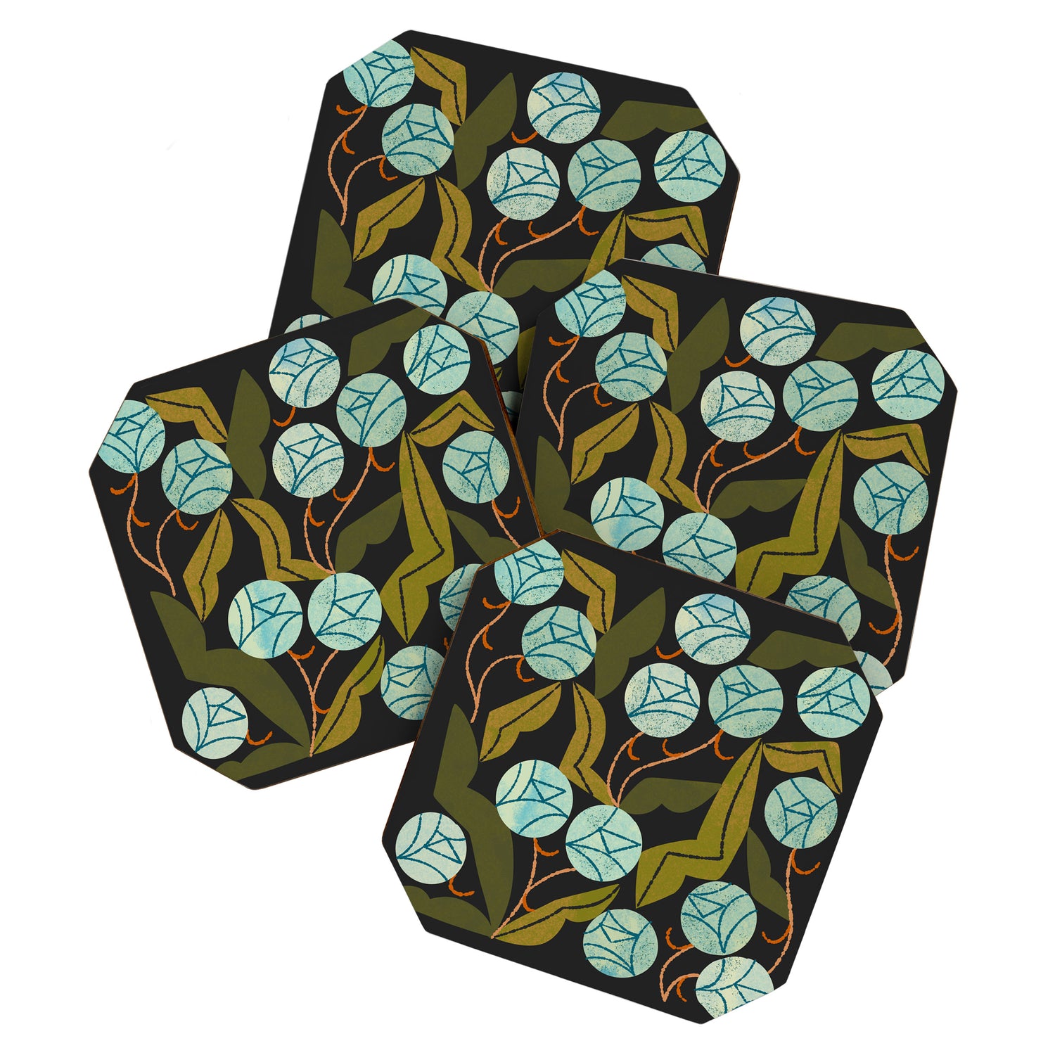 Pale Blue Roses Coaster Gallery Image 1