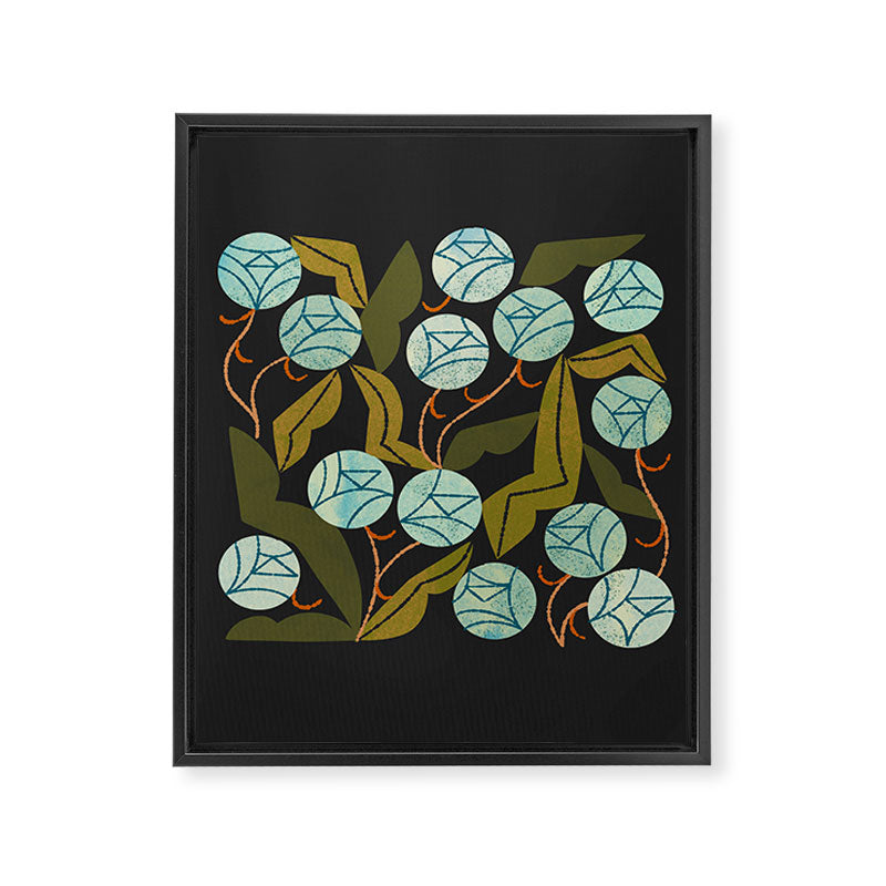 Pale Blue Roses Framed Canvas Print Gallery Image 8