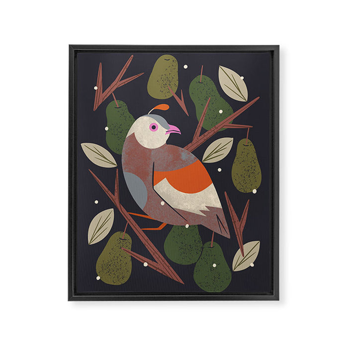 Partridge in a Pear Tree Framed Canvas Print Gallery Image 1