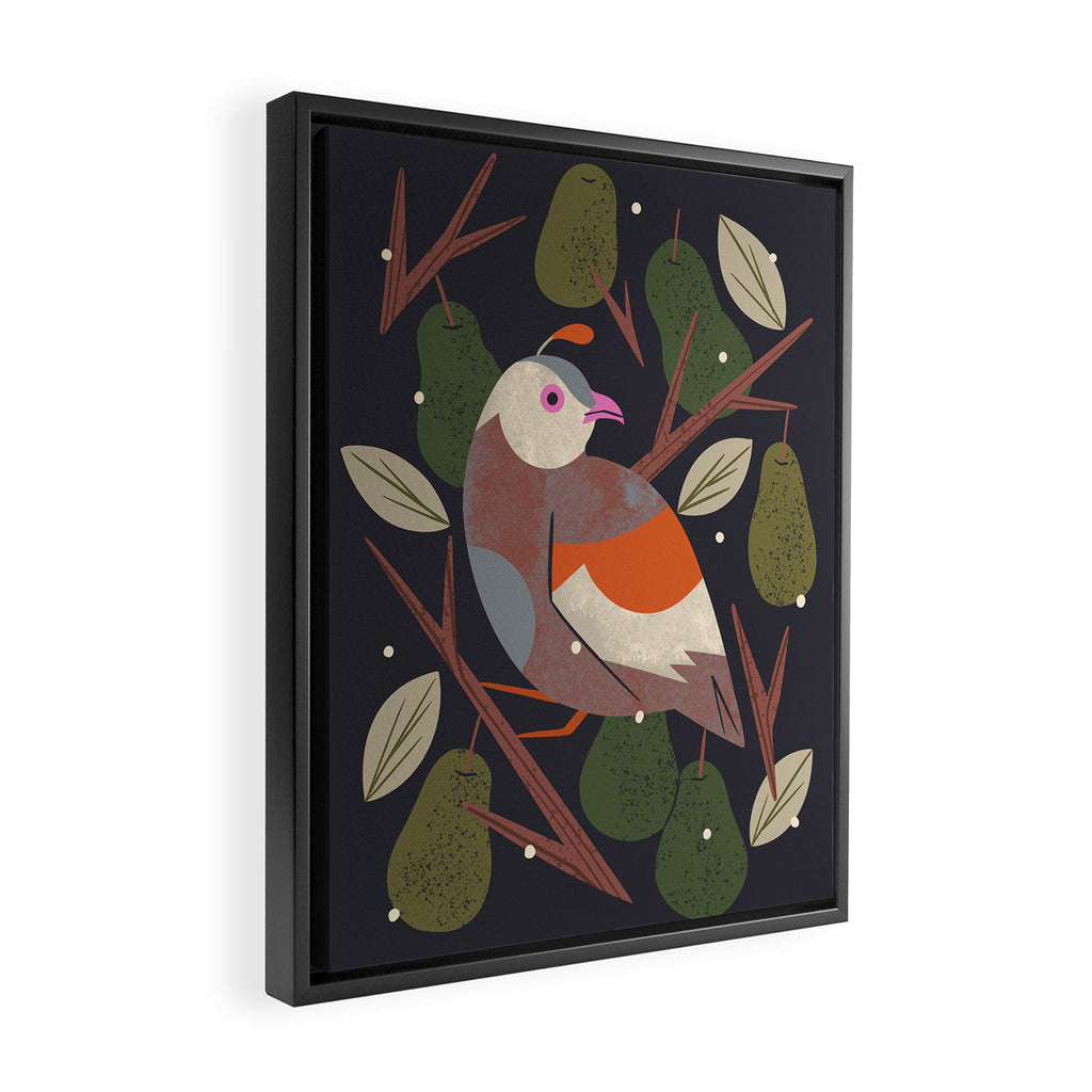Partridge in a Pear Tree Framed Canvas Print Gallery Image 2