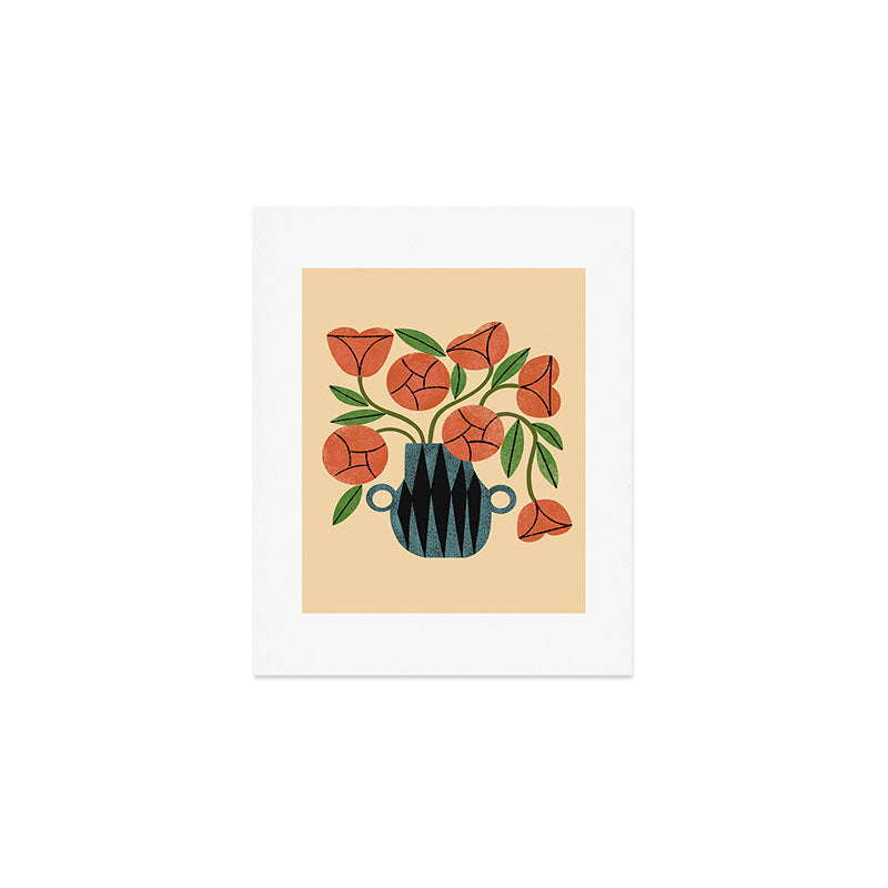 Peach Rose Bouquet Art Print Gallery Image 1