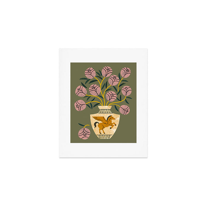 Pegasus Vase Bouquet Art Print Gallery Image 1