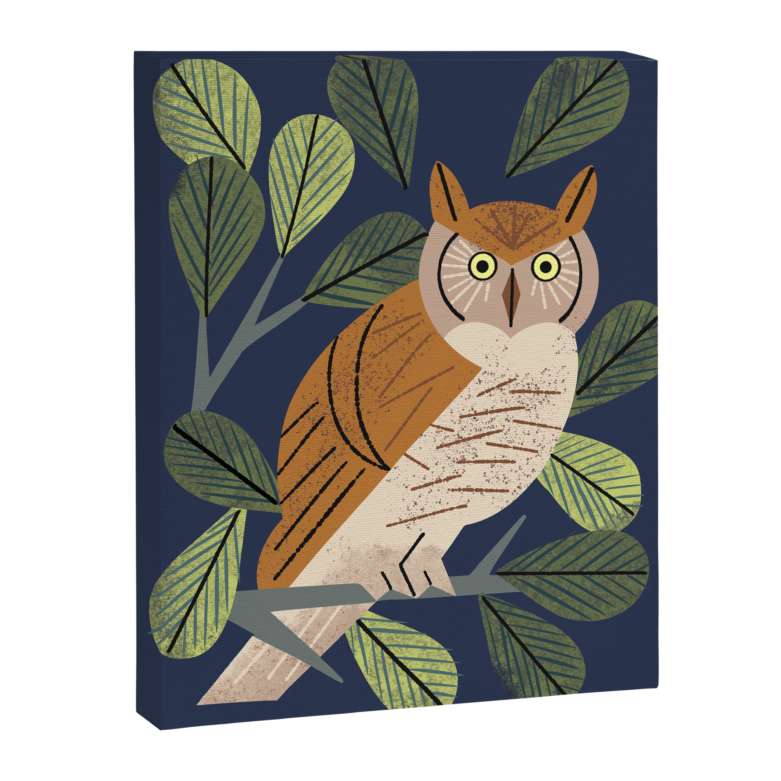 Perching Owl Canvas Print Gallery Image 6