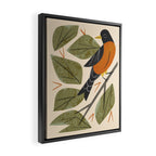 Perching Robin Framed Canvas Print Gallery Image 2