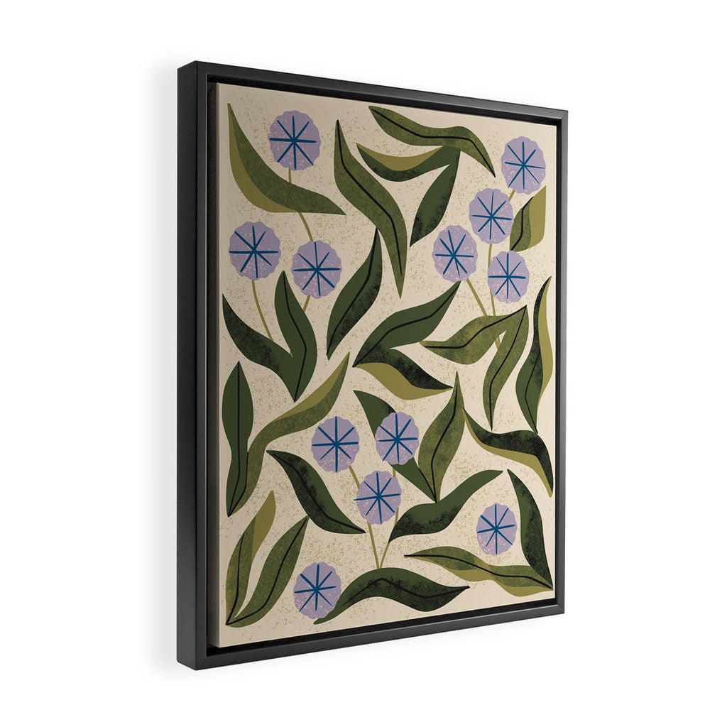Periwinkle Plant Framed Canvas Print Gallery Image 2