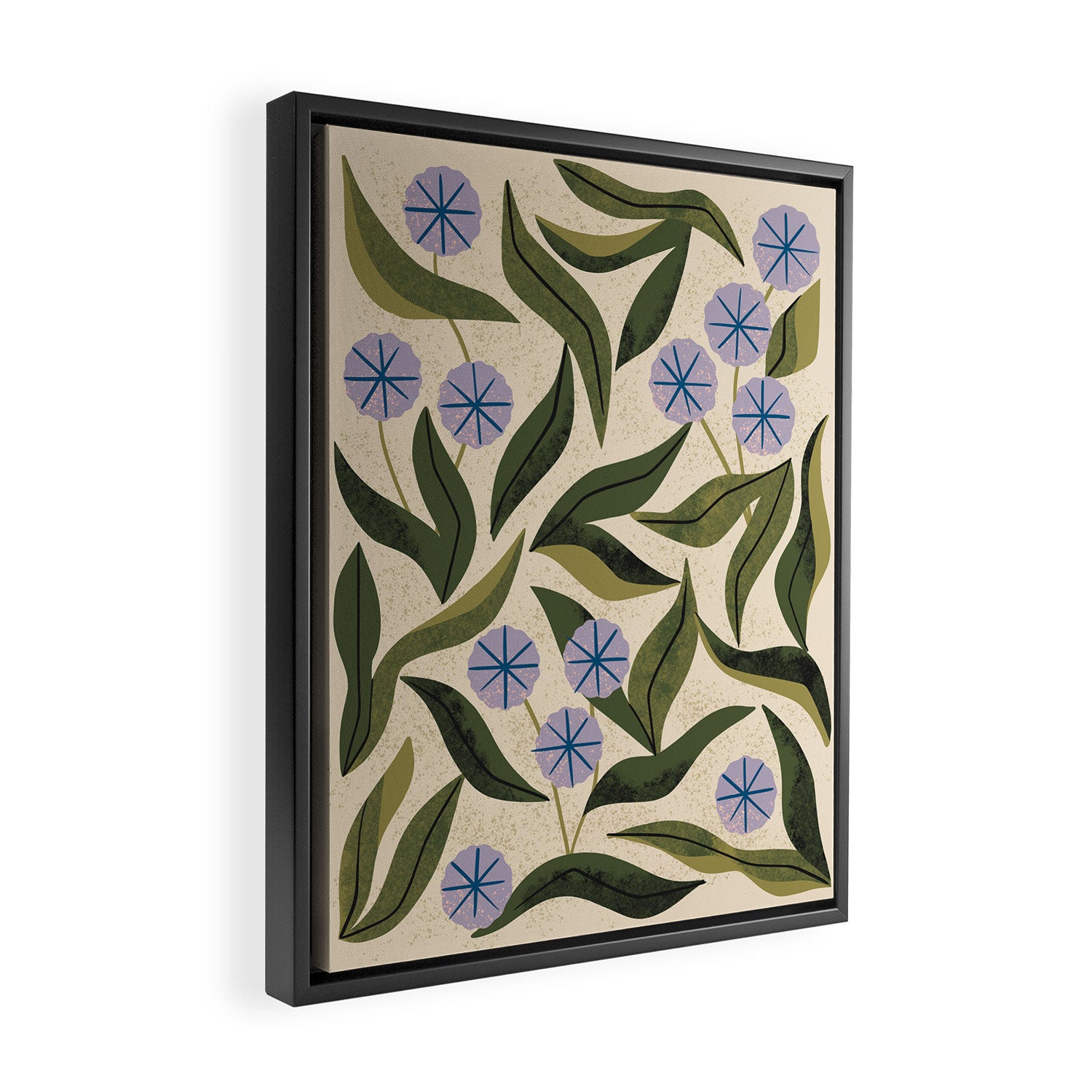 Periwinkle Plant Framed Canvas Print Gallery Image 2