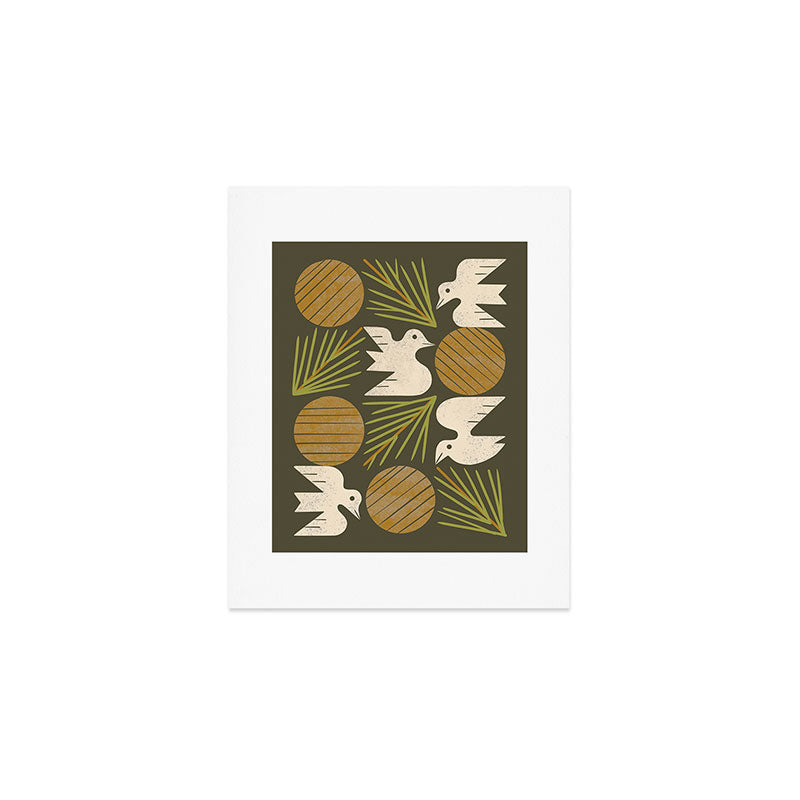 Pine Forest Doves Art Print Gallery Image 1