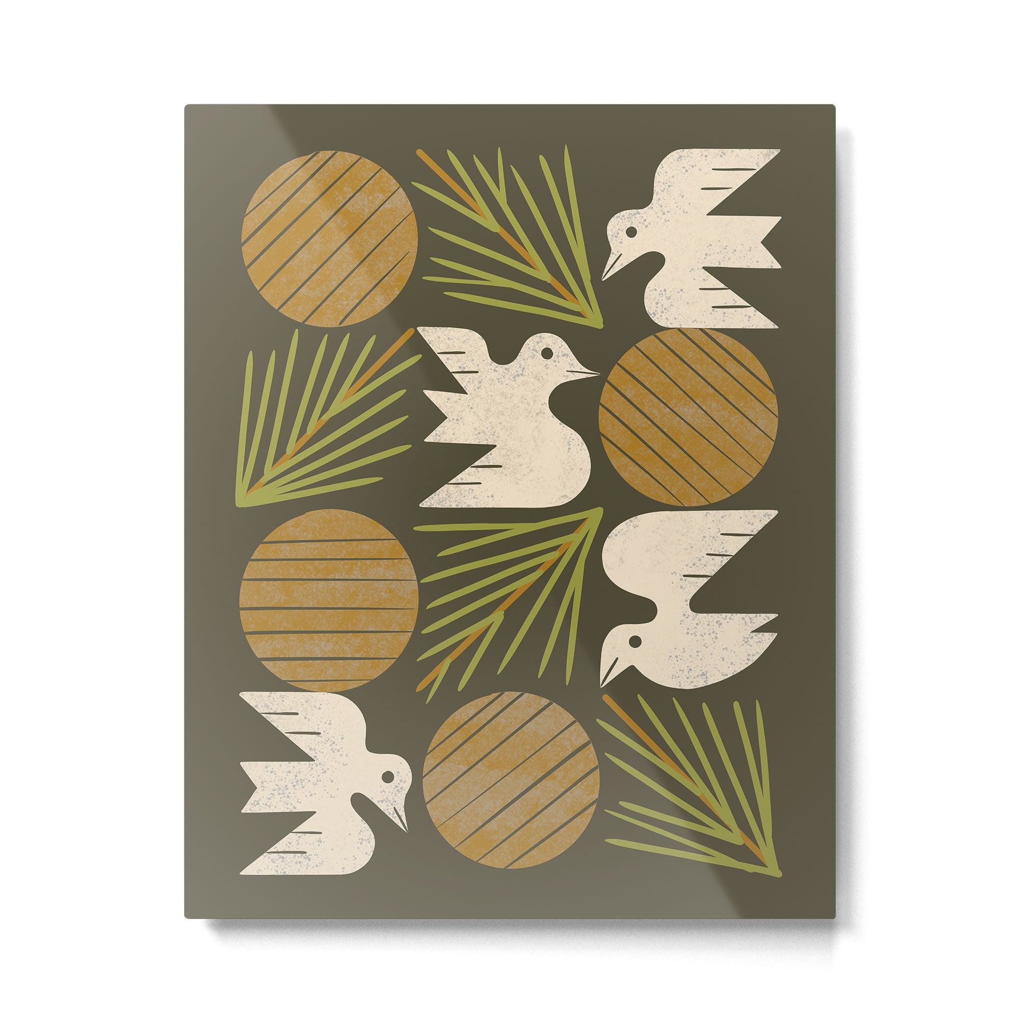 Pine Forest Doves Metal Print Gallery Image 6