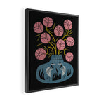 Pink Bouquet And Crane Vase Framed Canvas Print Gallery Image 2