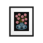 Pink Bouquet And Crane Vase Framed Art Print Gallery Image 5