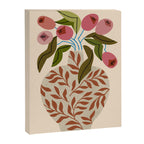 Pink Tulips In Fern Vase Canvas Print Gallery Image 6