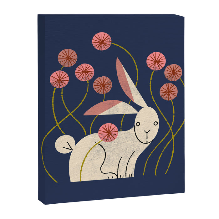 Rabbit And Wildflowers Canvas Print Gallery Image 1