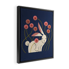 Rabbit And Wildflowers Framed Canvas Print Gallery Image 2