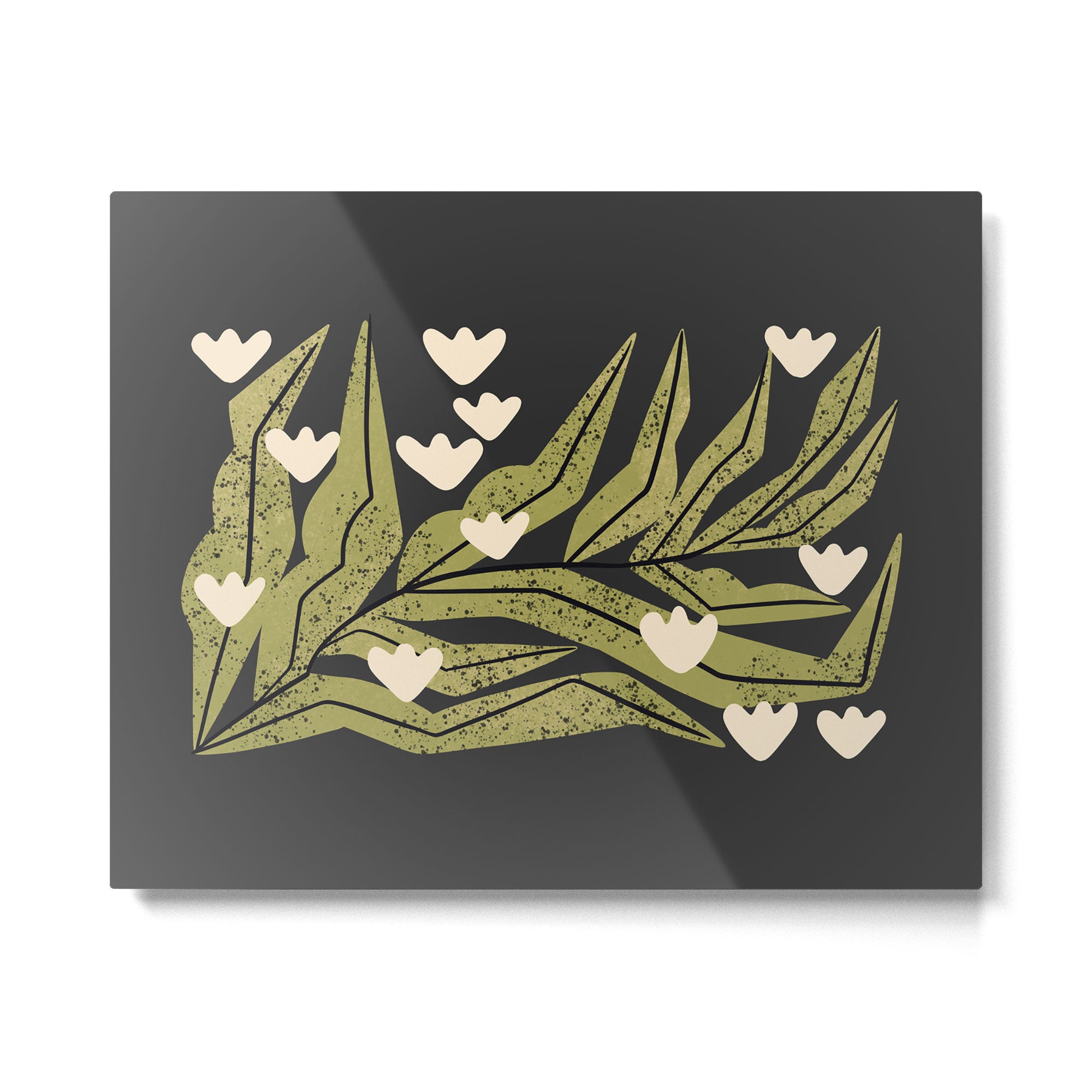 Reaching Tulips (Charcoal) Metal Print Gallery Image 4