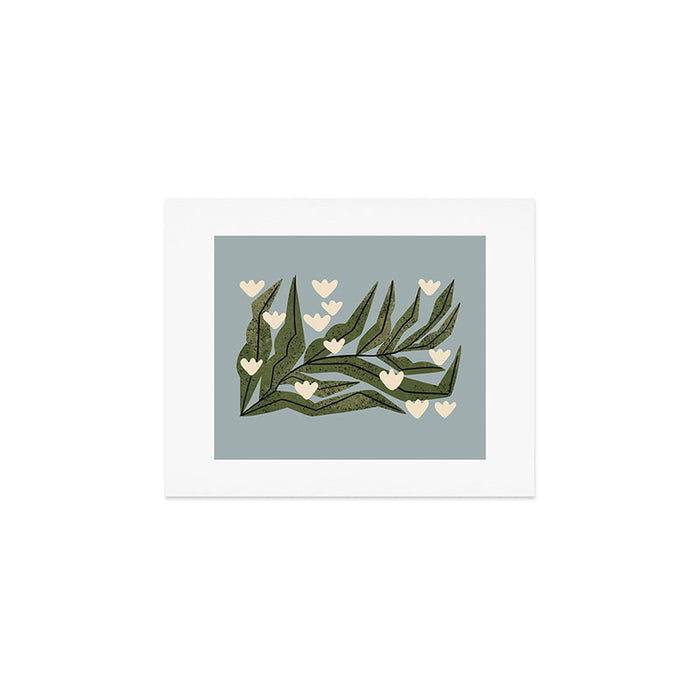 Reaching Tulips (Pale Blue) Art Print Gallery Image 1