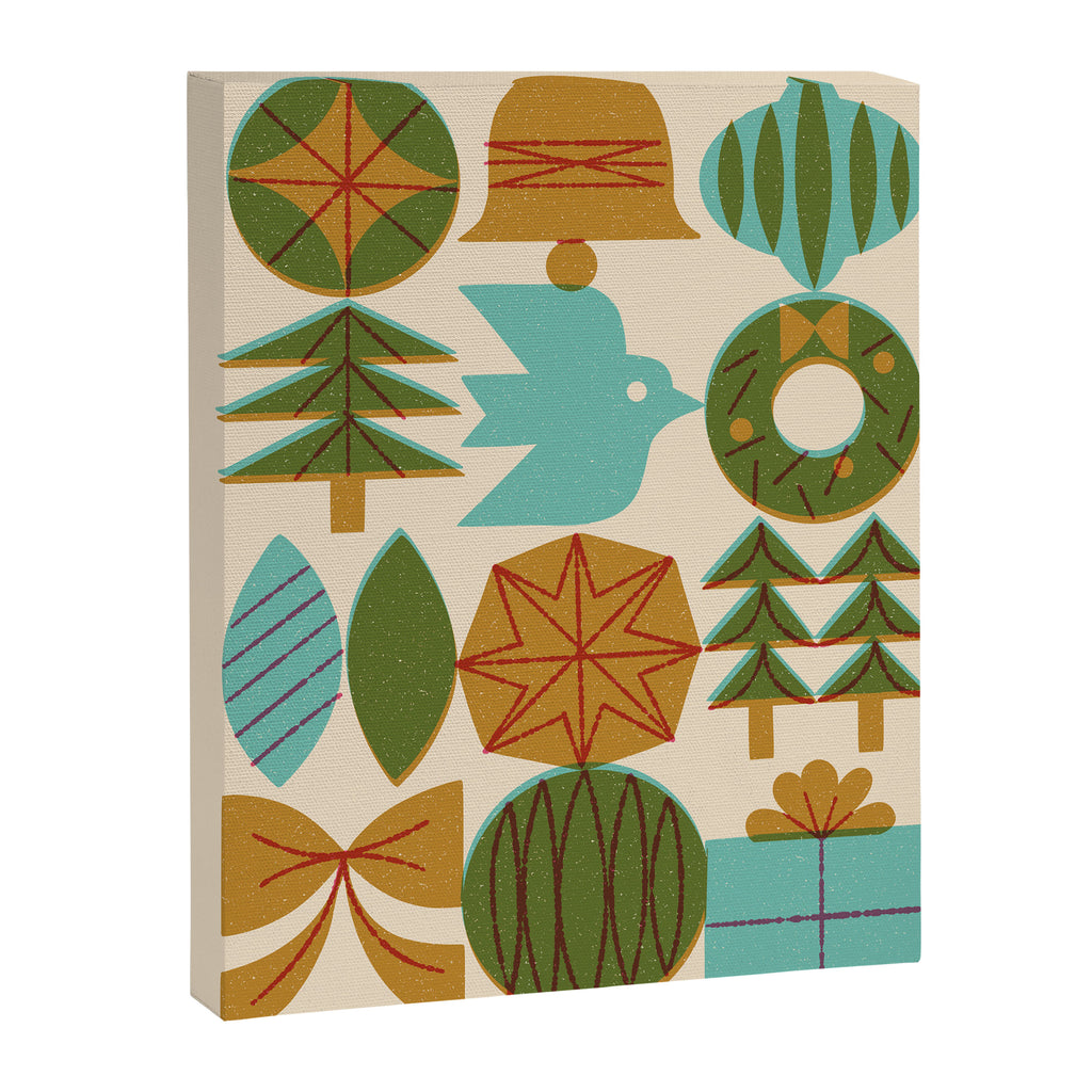 Retro Holiday Grid Canvas Print Gallery Image 6