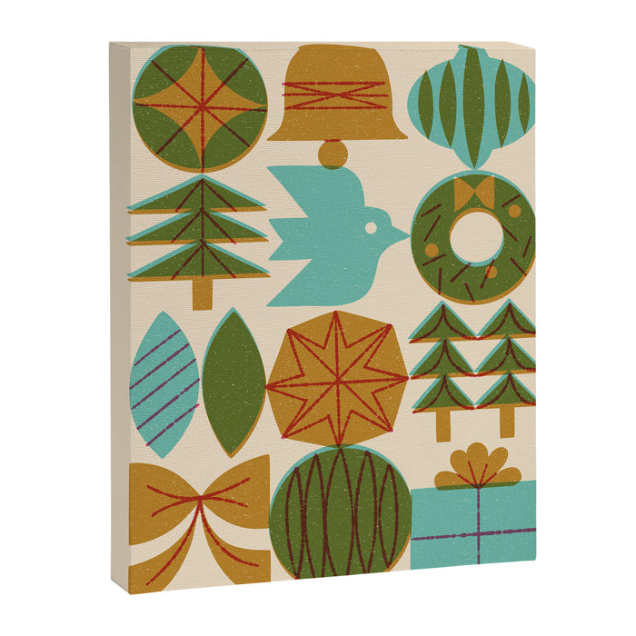 Retro Holiday Grid Canvas Print Gallery Image 1