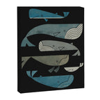 Retro Whale Pod Canvas Print Gallery Image 6
