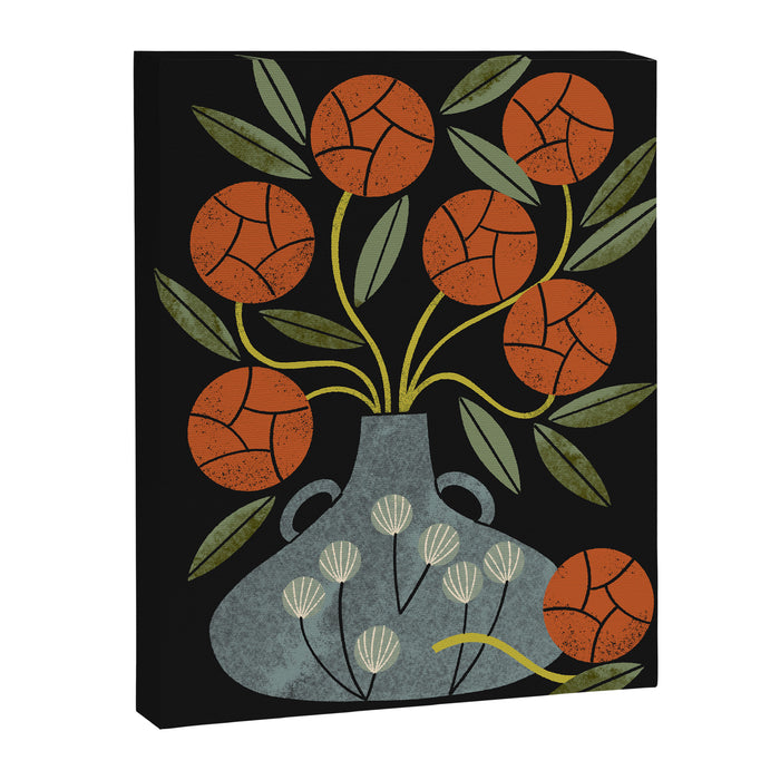 Roses and Blue Vase Canvas Print Gallery Image 1