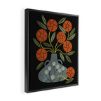 Roses and Blue Vase Framed Canvas Print Gallery Image 2