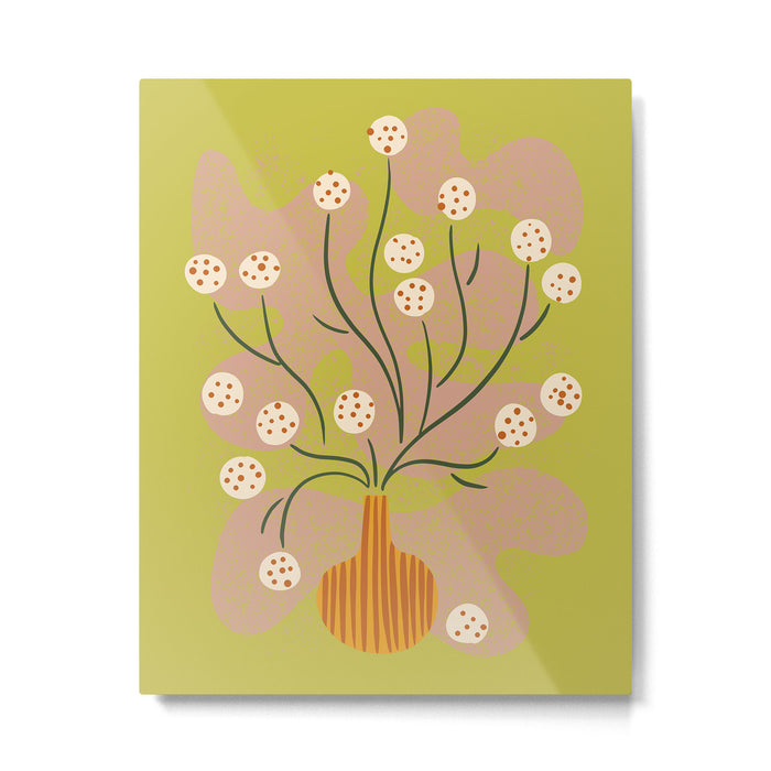 Round Flower Still Life Metal Print Gallery Image 1
