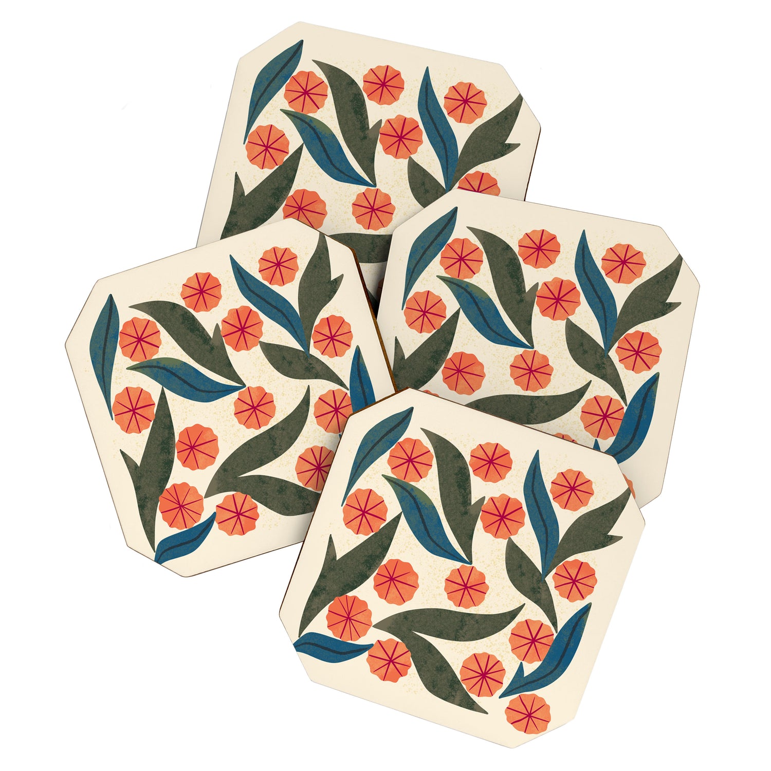 Ruby Floral Coaster Gallery Image 1