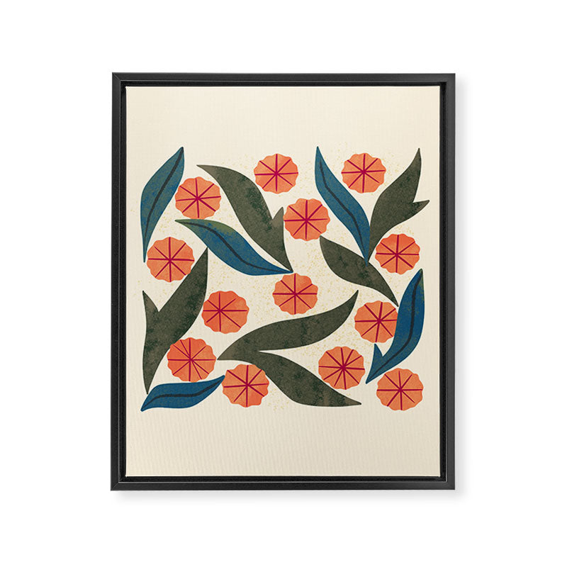 Ruby Floral Framed Canvas Print Gallery Image 8