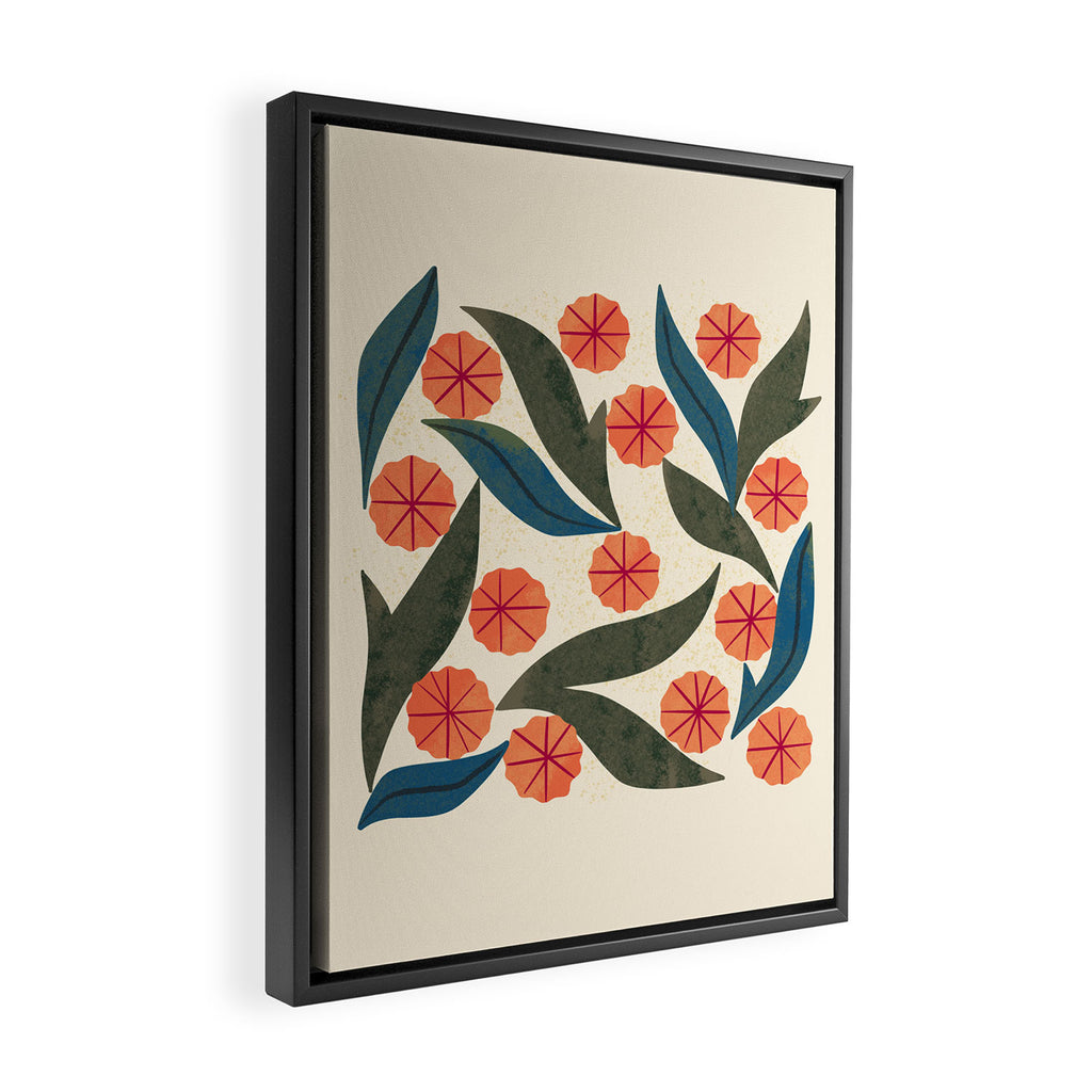 Ruby Floral Framed Canvas Print Gallery Image 2