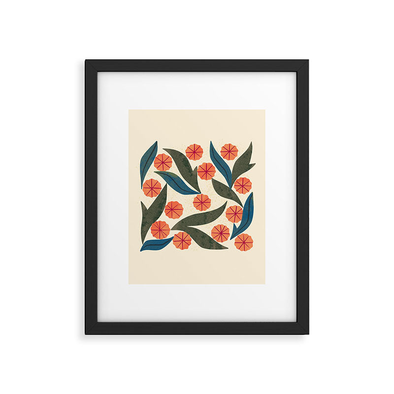 Ruby Floral Framed Art Print Gallery Image 4