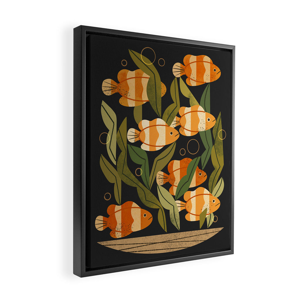 Seven Clownfish Framed Canvas Print Gallery Image 2
