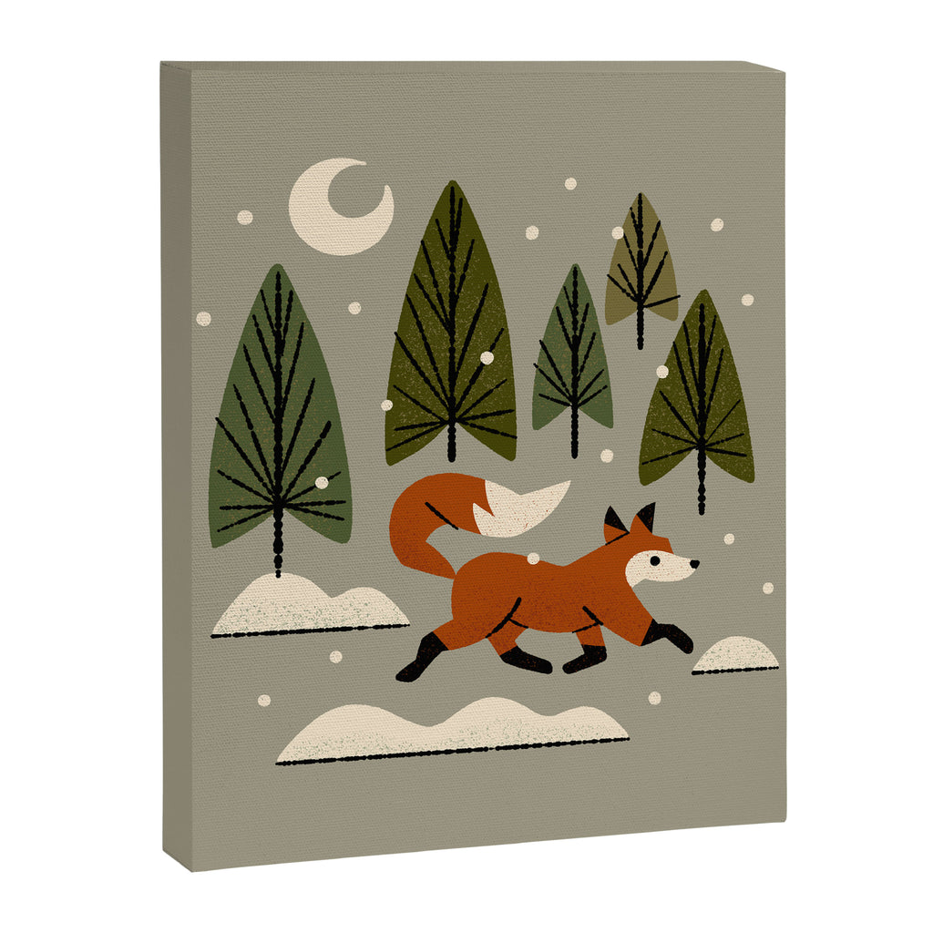 Snowy Evening Fox Canvas Print Gallery Image 8