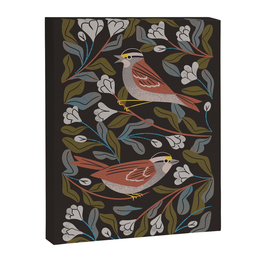 Sparrows And Apple Blossoms Canvas Print Gallery Image 6