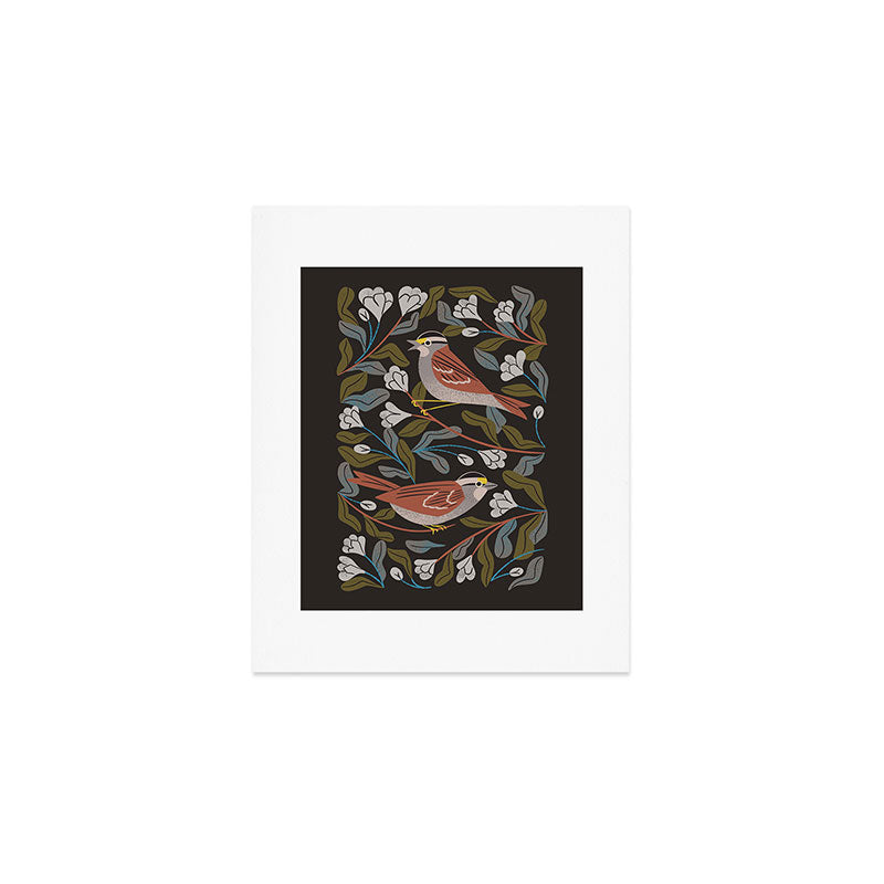 Sparrows And Apple Blossoms Art Print Gallery Image 1