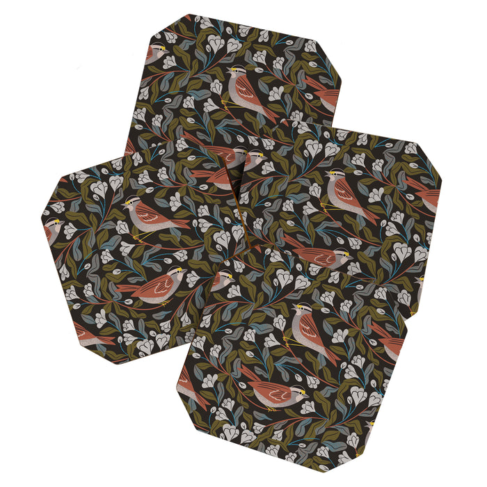 Sparrows And Apple Blossoms Coaster Gallery Image 1