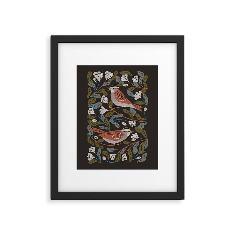 Sparrows And Apple Blossoms Framed Art Print Gallery Image 5