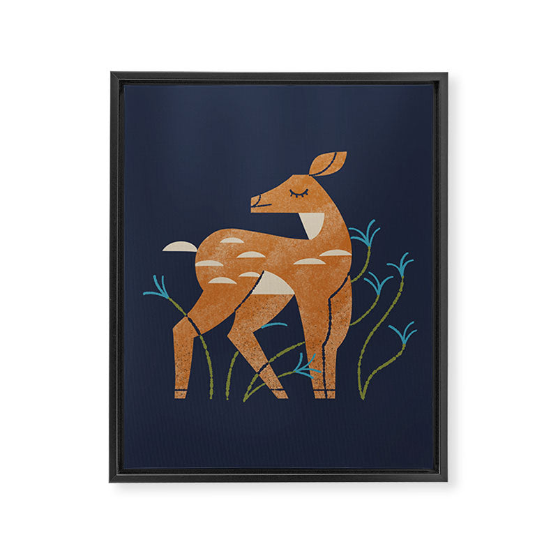 Spring Fawn Framed Canvas Print Gallery Image 8
