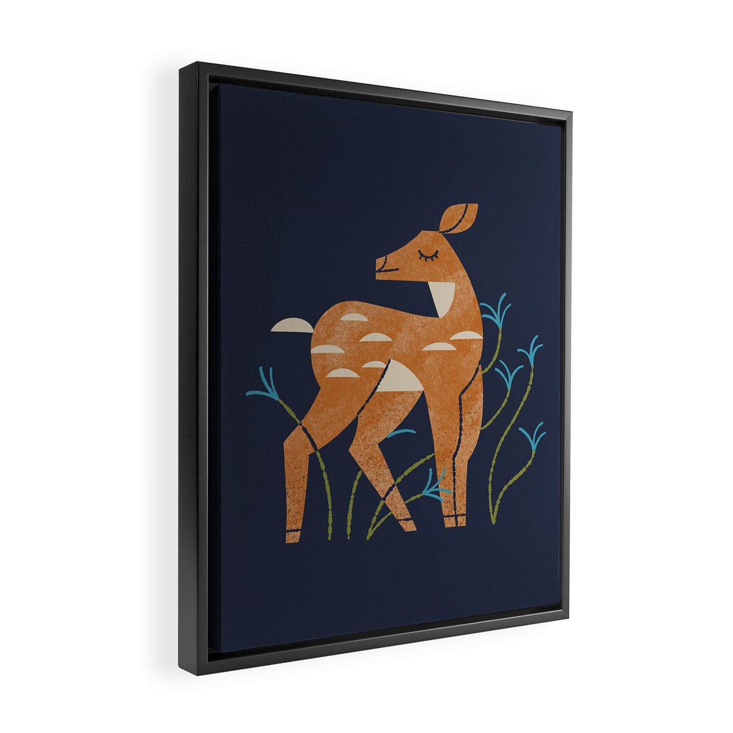 Spring Fawn Framed Canvas Print Gallery Image 2