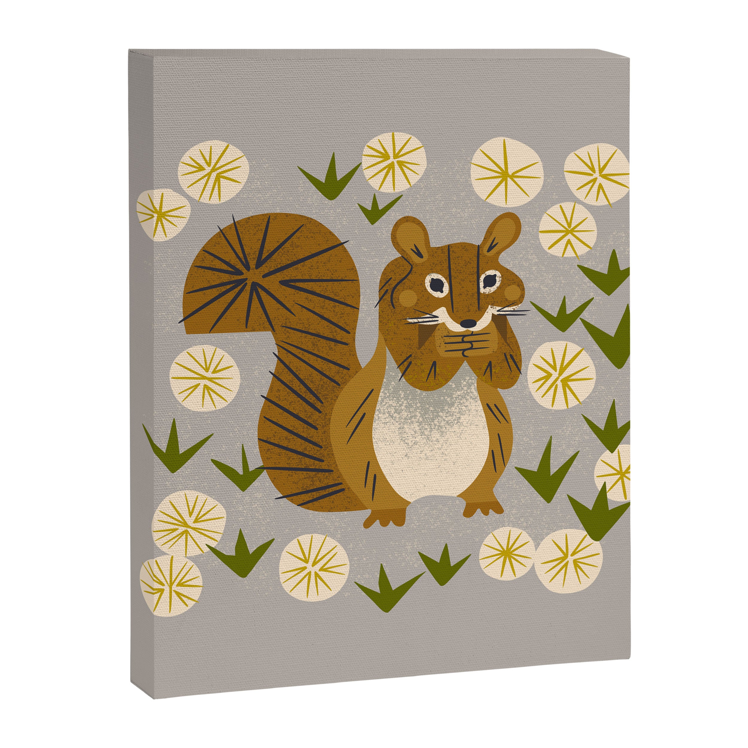 Squirrel and Dandelions Canvas Print Gallery Image 8