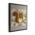 Squirrel and Dandelions Framed Canvas Print Gallery Image 2