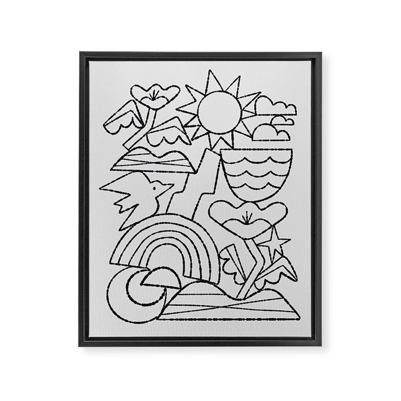 Stack No. 2 Framed Canvas Print Gallery Image 6