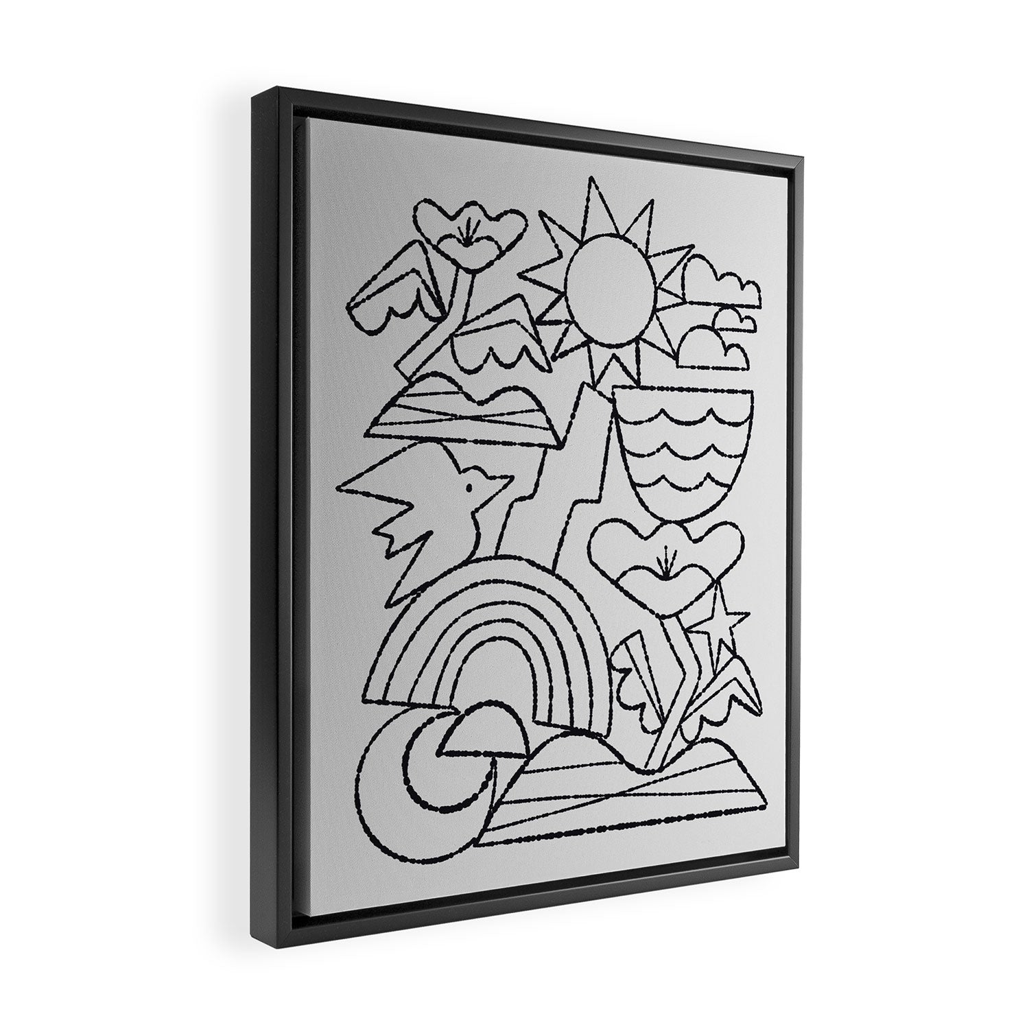 Stack No. 2 Framed Canvas Print Gallery Image 2