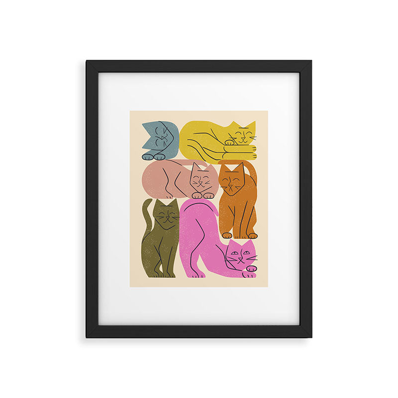 Stack of Cats No. 1 Framed Art Print Gallery Image 5