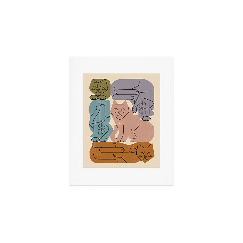 Stack of Cats No. 3 Art Print Gallery Image 1