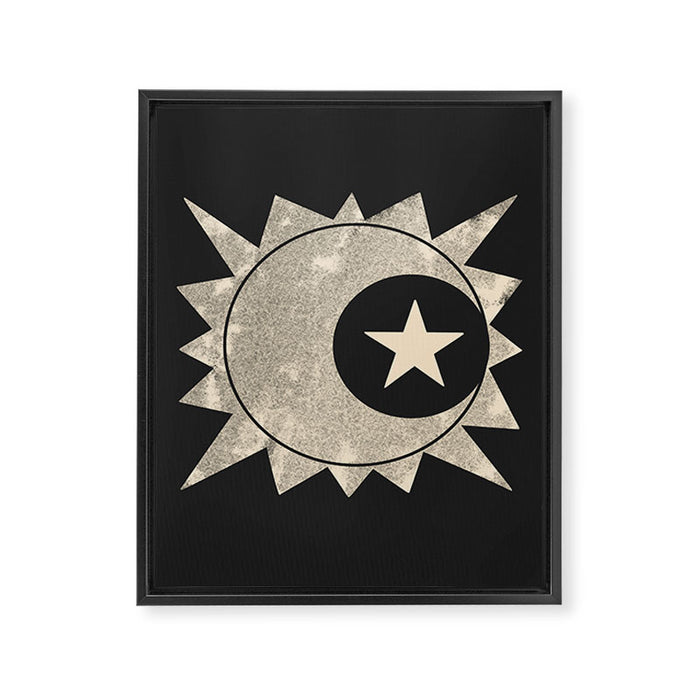 Sun Moon Star Framed Canvas Print Gallery Image 1